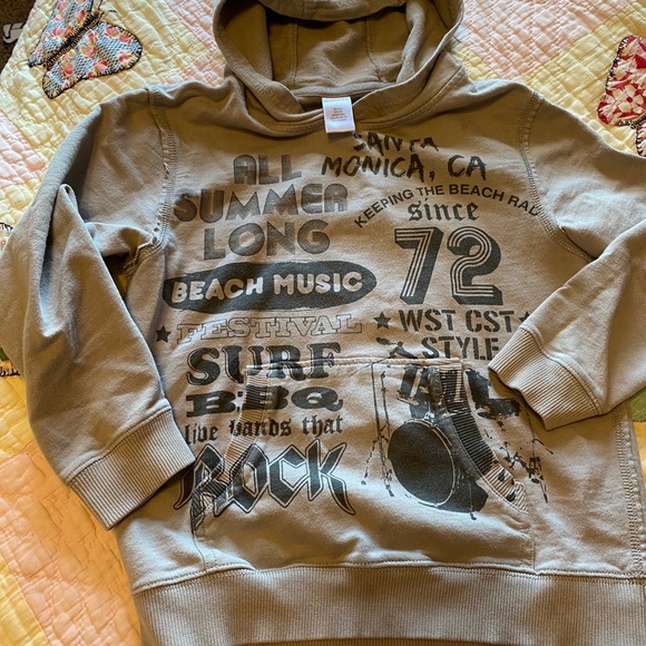 Light grey color hoodie w pocket - Picture 2 of 5